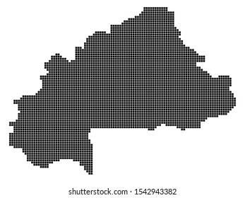 Halftone Burkina Faso Map Vector illustration eps 10