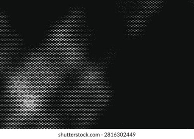 Halftone camouflage pattern with high-contrast black-and-white pixelation