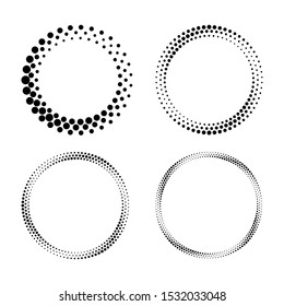 Diseño abstracto de círculo de semitono para cualquier proyecto. Ilustración del vector EPS10. Resumen de fondo vectorial con puntos.