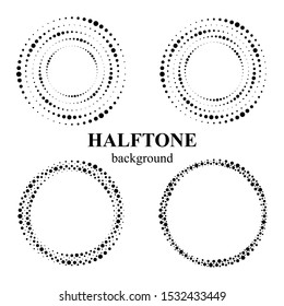 Halftone circle abstract design for any projects. Vector EPS10 illustration. Abstract dotted vector background.