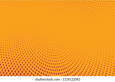 Halftone Circle Background, Abstract Dotted Background, Dots on Red Background, Halftone Effect, Comic Book Retro Print, Pop Art Style, Red and Yellow, Pattern with Circles, Dots, Vector illustration