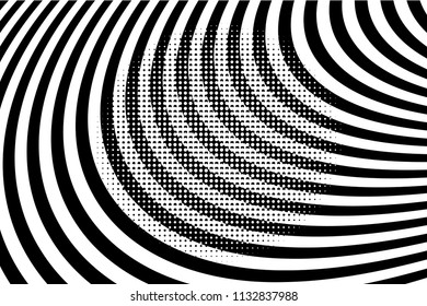 Fondo de círculo de semitono, fondo de dibujo abstracto, puntos sobre fondo gris, efecto de semitono, impresión retro de libro de historietas, estilo de arte pop, negro, patrón con círculos, puntos, ilustración vectorial