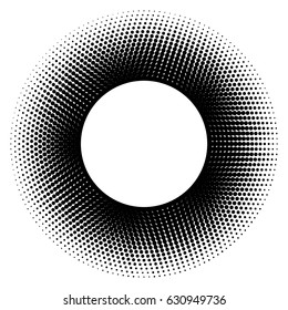 Halftone circle background, halftone dot pattern. vector