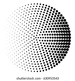 Halftone circle background, halftone dot pattern