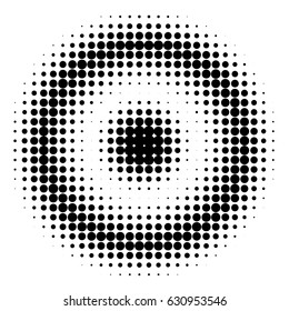Halftone circle background, halftone dot pattern