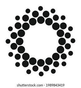 Halftone circle background. vector illustration