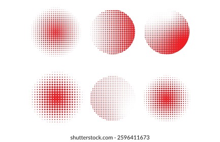 Halftone circle design and Abstract effect Halftone dot pattern background. black halftone texture vector illustration.