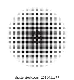 Halftone circle design and Abstract effect Halftone dot pattern background. black halftone texture vector illustration.