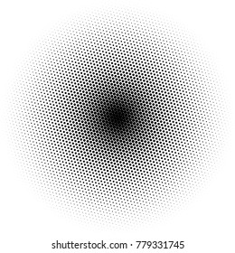 Halftone circle design element, round banner. Vector illustration