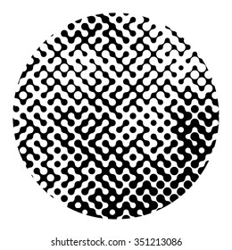 Halftone circle for design project - vector illustration 