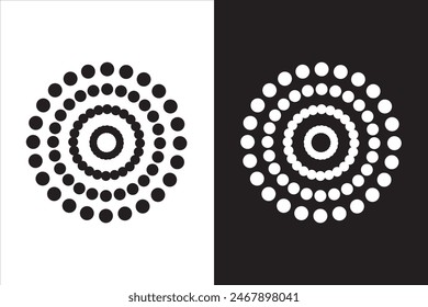 Halftone circle and dot pattern background . black and white background Halftone. Halftone circle texture, pattern, object. Abstract and effect Halftone background. vector illustration.