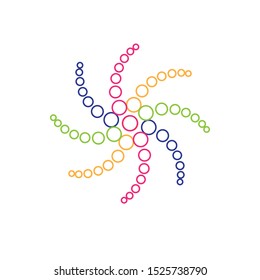 halftone circle dots vector illustration design