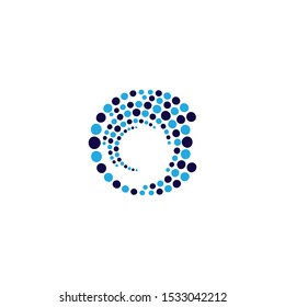 Halftone circle dots vector illustration design
