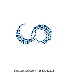 Halftone circle dots vector illustration design
