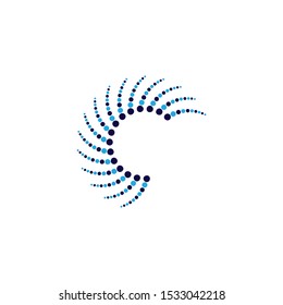 Halftone circle dots vector illustration design
