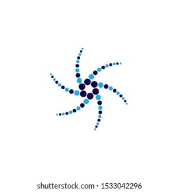Halftone circle dots vector illustration design
