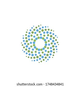 halftone circle dots vector illustration design