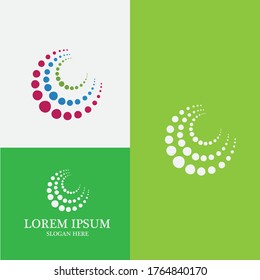 diseño de ilustraciones vectoriales de puntos de círculo de semitonos