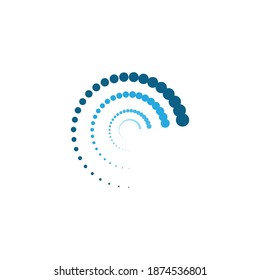 halftone circle dots vector illustration design