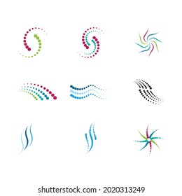 Halbkreis-Punkte, Vektorgrafik-Design