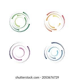 halftone circle dots vector illustration design