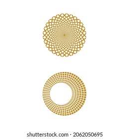 diseño de ilustraciones vectoriales de puntos de círculo de semitonos