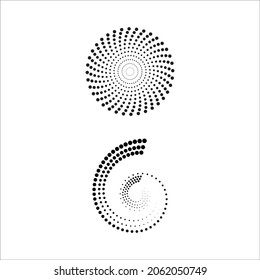 diseño de ilustraciones vectoriales de puntos de círculo de semitonos