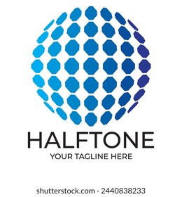 halftone circle dots vector illustration design