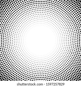 Halftone circle dotted frame .Abstract dots design . vector illustration .