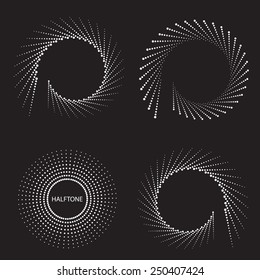 Halftone circle effect set