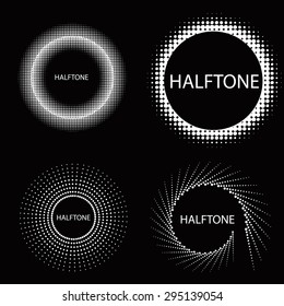 Halftone Circle Effect Set