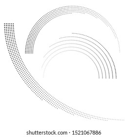 Halftone circle elements, abstract dots logo emblem design element for any projects. Border icon. Vector EPS10 illustration. Abstract dotted vector background.