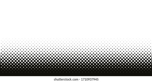 Halftone Circle Fade Effect. Halftone Simple Pattern. Pop-Art Halftone Gradient. Vector Illustration. Dynamic Retro Background.