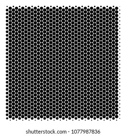 Halftone circle Filled Square icon. Pictogram on a white background. Vector pattern of filled square icon organized of circle elements.