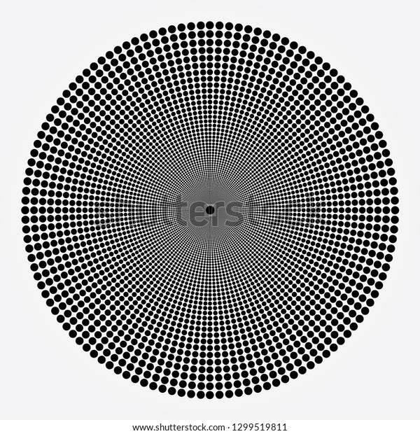 Halftone circle frame\
abstract dots logo emblem design element for diverse products.\
Round border Icon using halftone circle dots raster texture. Vector\
illustration.
