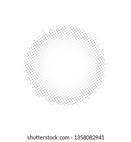 Halftone circle frame background