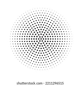 Halftone circle frame dotted background set. Round border Icon using halftone circle dots raster texture. Grunge circular stain. Vector illustration.