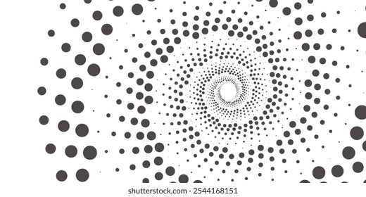 Halftone circle frame dotted background set. Round border Icon using halftone random circle dots raster texture. 