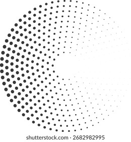 Círculo de meio-tom, padrão geométrico de círculo pontilhado, quadro de círculo pontilhado, vetor de quadro de círculo de meio-tom