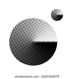 Gradiente de círculo de semitono sobre fondo blanco en estilo de arte pop para impresión y diseño. Ilustración vectorial.