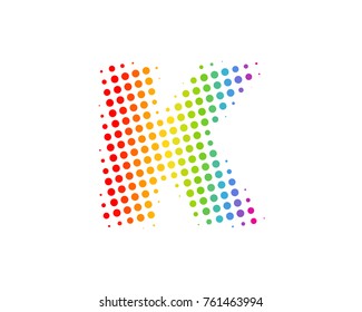 Halftone Circle Letter K Icon Logo Design Element - Powered by Shutterstock - Get 15% off with code: PIKWIZARD15