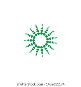 halftone circle logo design icon symbol template