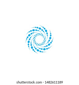halftone circle logo design icon symbol template