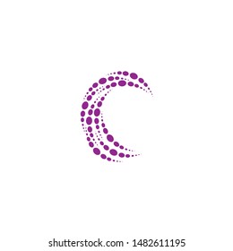 halftone circle logo design icon symbol template