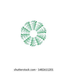 halftone circle logo design icon symbol template