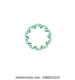 halftone circle logo design icon symbol template