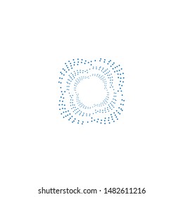 halftone circle logo design icon symbol template