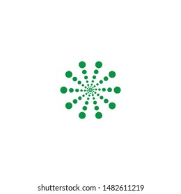 halftone circle logo design icon symbol template