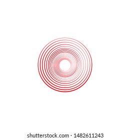 halftone circle logo design icon symbol template