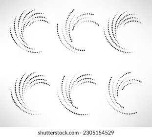 halftone circle logo icon vector template. Halftone circle logo